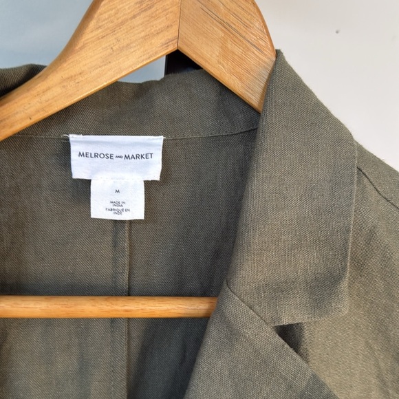 NWT Nordstrom melrose market linen cropped blouse - Picture 3 of 6